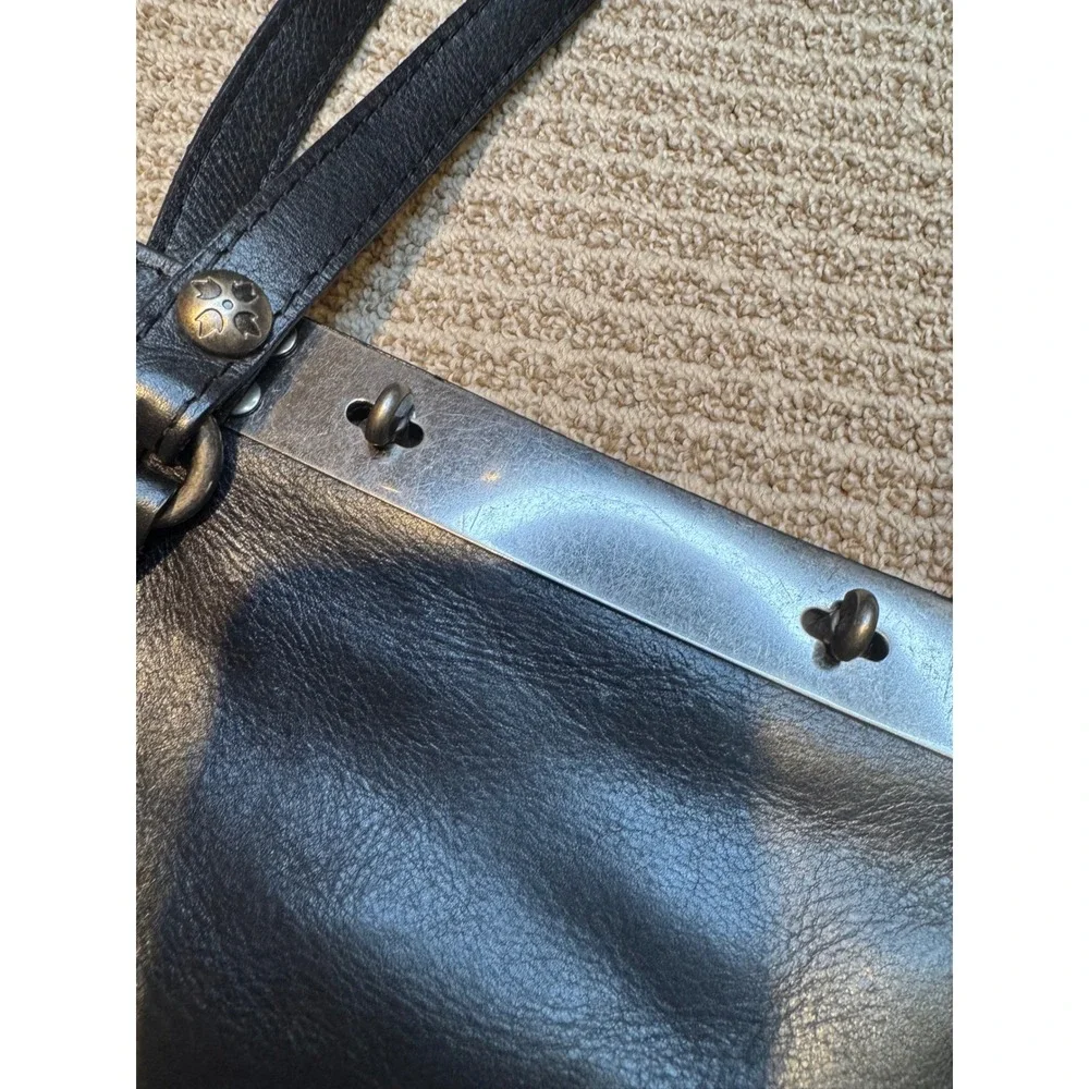Patricia‎ Nash Black Leather Coin Embellished Tote Bag Boho Shoulder Bag Large